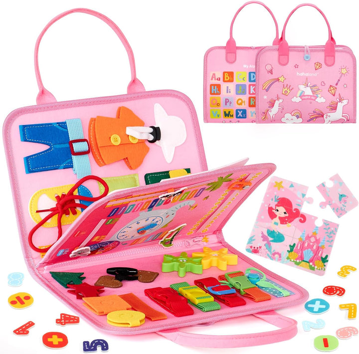 Felt Activity Board | 15 Everyday Skills Activities | Boosts Fine Motor Skills and Independence in Young Children 7