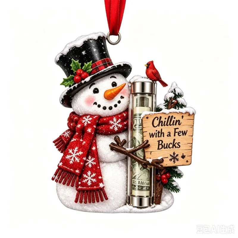 Gift Box Ornament Hanging Christmas Tree Festive with Hidden Compartment 18