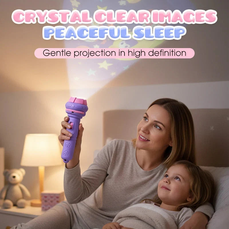 Kids Night Light Projector Interchangeable Story Discs Battery 4