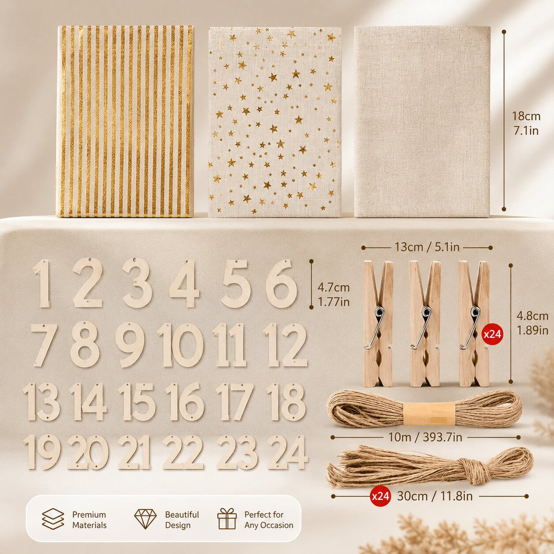 Fillable Advent Calendar Sacks 2026 | 24 Numbered Fabric Bags | Reusable Countdown Calendar to Fill Yourself with Gifts and Sweets 7
