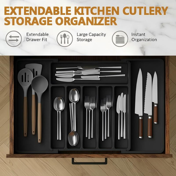 Adjustable Drawer Organiser Expandable Divided with Non-Slip Base 7