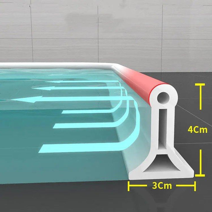 Water Barrier Strip Silicone 150-400 cm | White, Black or Grey | Self-Adhesive, Waterproof, Tool-Free Installation 4