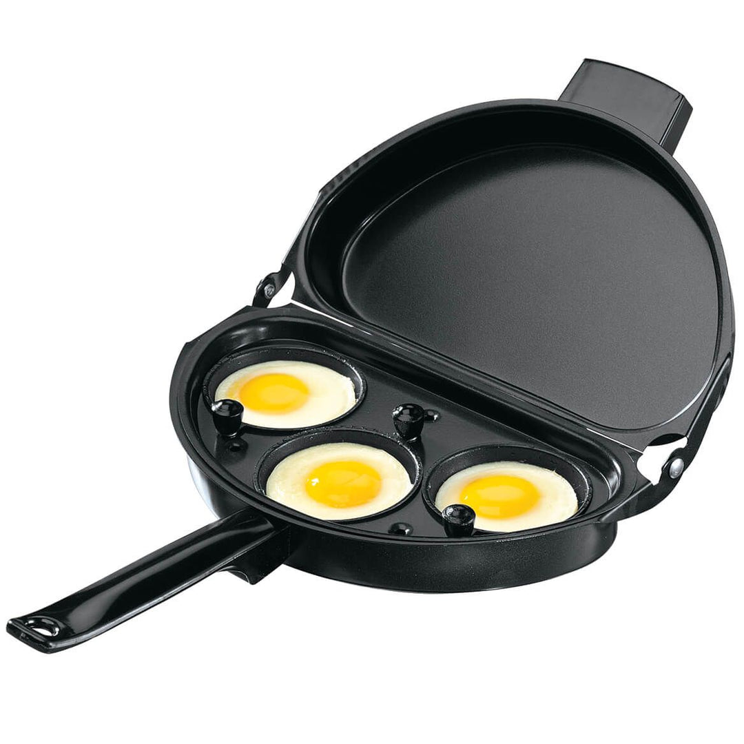 Folding Omelette Pan Non-Stick Steel Skillet Egg Poacher 2