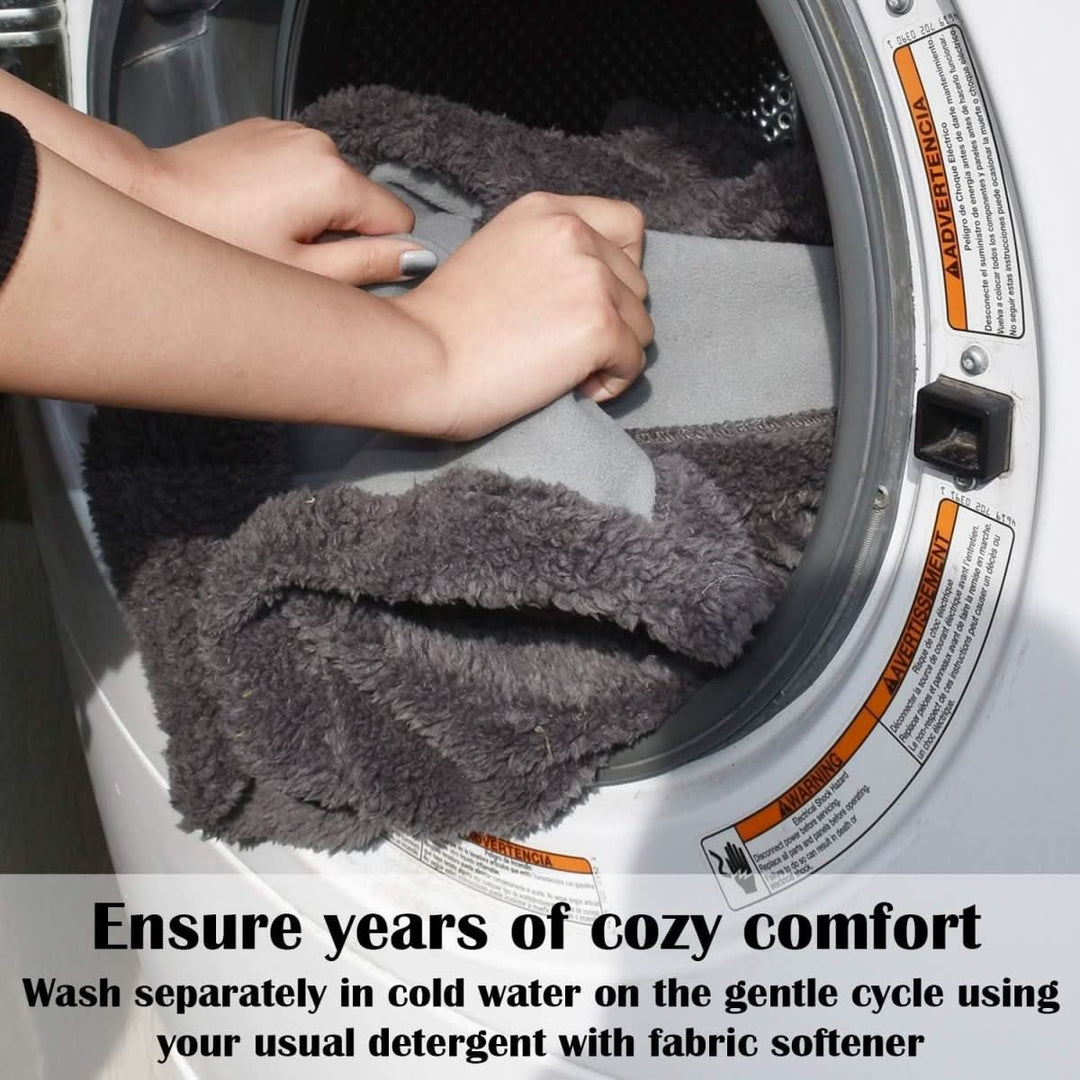 Waterproof Protective Blanket for Bed &amp; Sofa | Stain &amp; Moisture Resistant | Double, Queen, King, Black or Brown 7