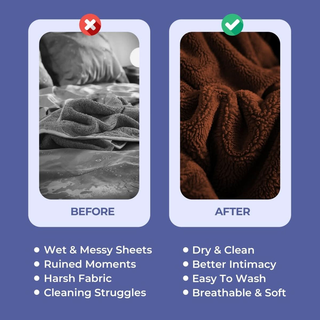 Waterproof Protective Blanket for Bed &amp; Sofa | Stain &amp; Moisture Resistant | Double, Queen, King, Black or Brown 6