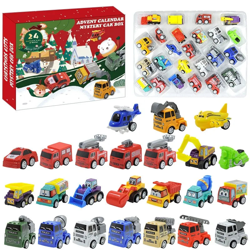 Vehicle Advent Calendar Alloy Construction Rescue Toy with Moving Parts 5