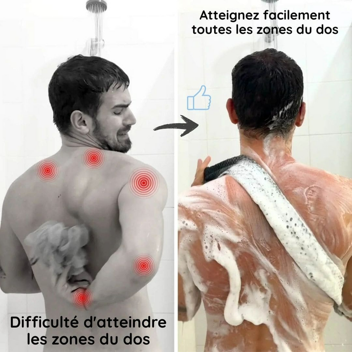 Exfoliating Shower Towel | Micro-Textured Surface for Deep Cleansing | Smoother, Brighter Skin for Shower or Bath Use 4