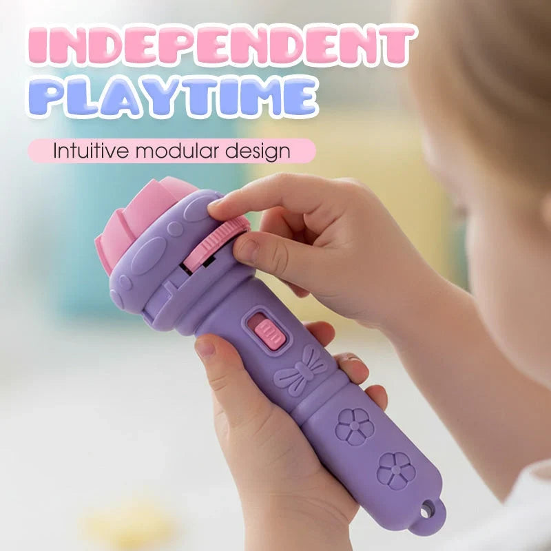 Kids Night Light Projector Interchangeable Story Discs Battery 6