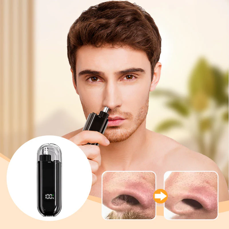 Nose Hair Styling Tool Waterproof Rechargeable with LED Battery Display 2