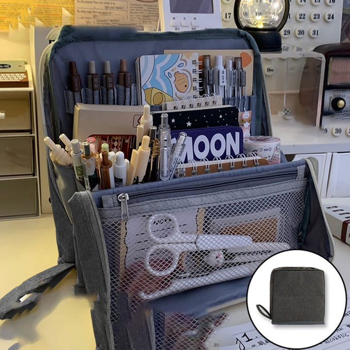 Makeup Organizer Bag Waterproof Foldable Stand-Up with Reinforced Base 2