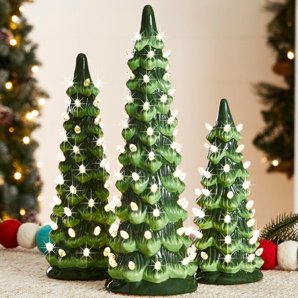 LED Christmas Tree Decoration Hand-Painted Tabletop with Glossy Finish 2