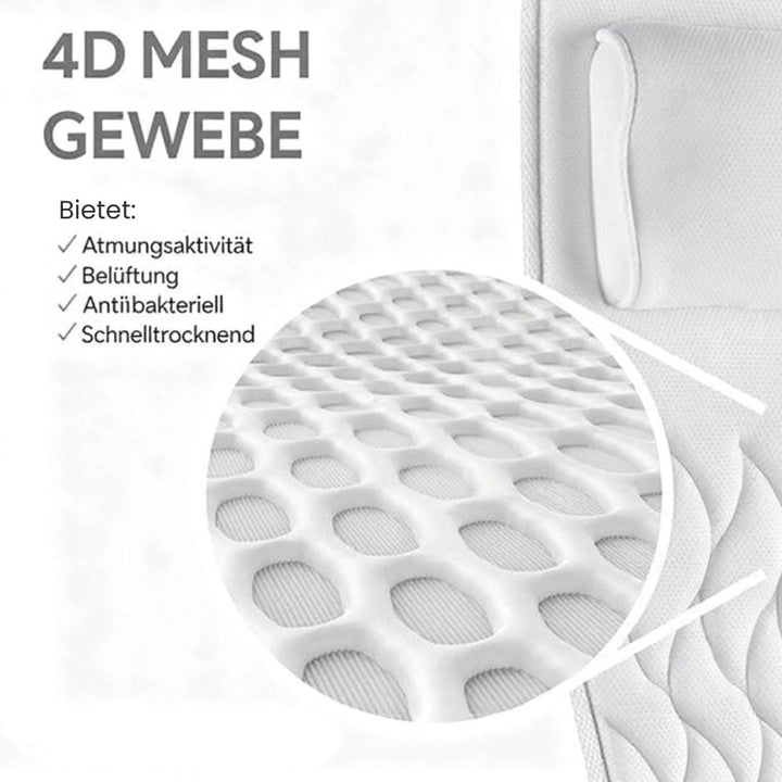 Ergonomic Bath Pillow with Suction Cups | Breathable Mesh Padding | Non-Slip Neck and Back Support for Bathtub Relaxation 7