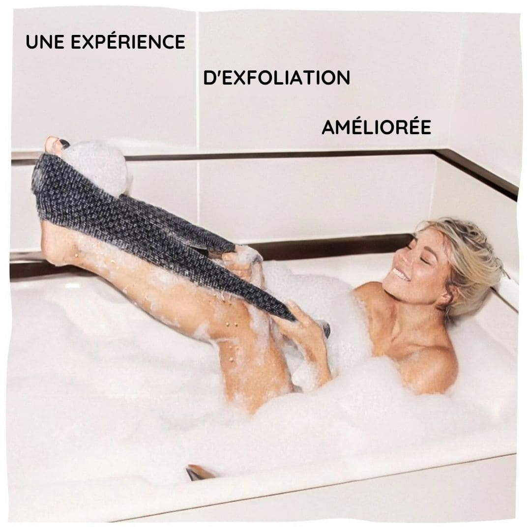 Exfoliating Shower Towel | Micro-Textured Surface for Deep Cleansing | Smoother, Brighter Skin for Shower or Bath Use 8