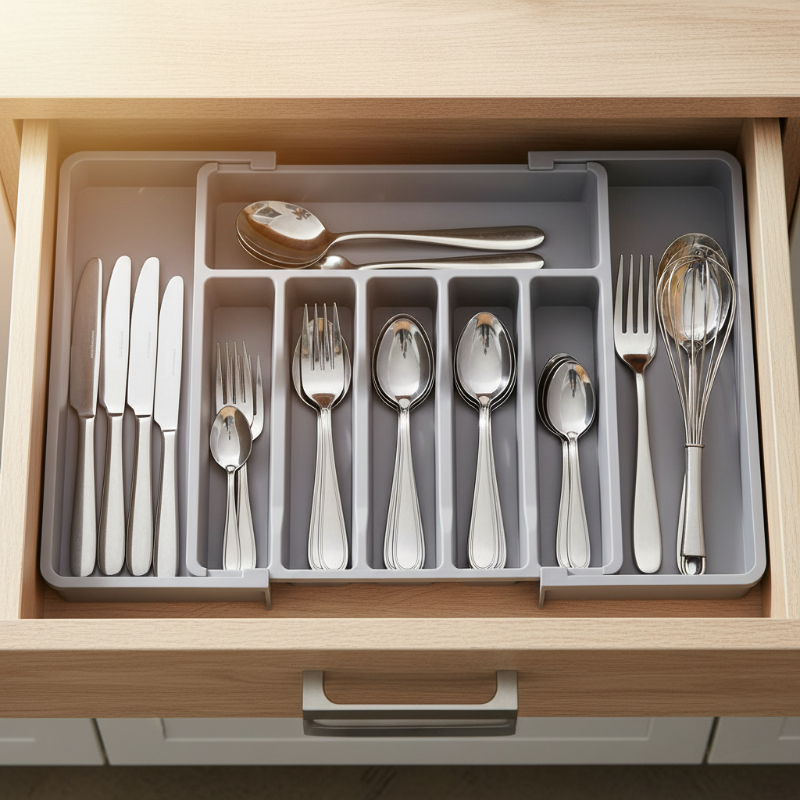 Adjustable Drawer Organiser Expandable Divided with Non-Slip Base 2