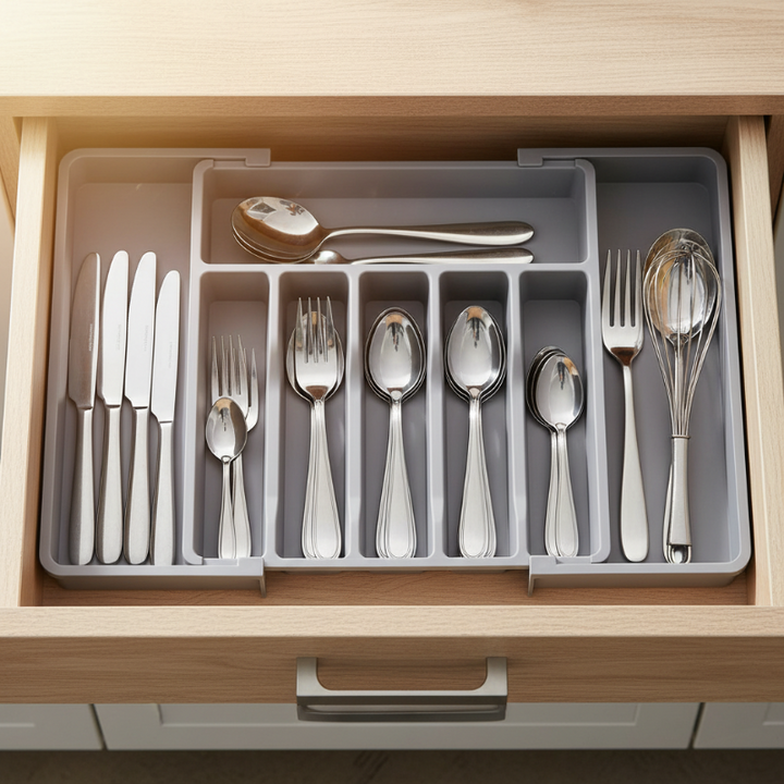 Adjustable Drawer Organiser Expandable Divided with Non-Slip Base 2