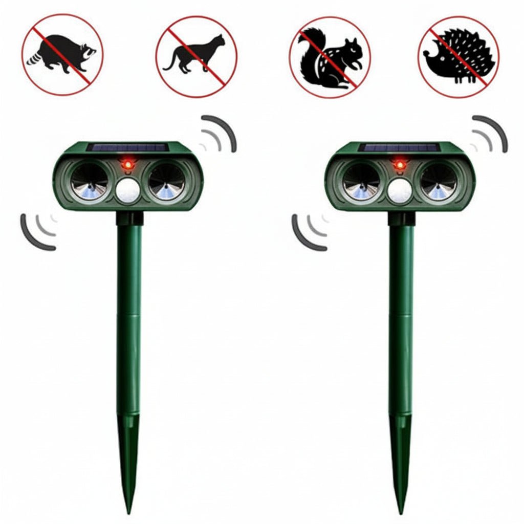 Animal Deterrent Device Solar-Powered | Motion-Sensor Ultrasonic Repellent | Weatherproof Wireless Garden Protection 3