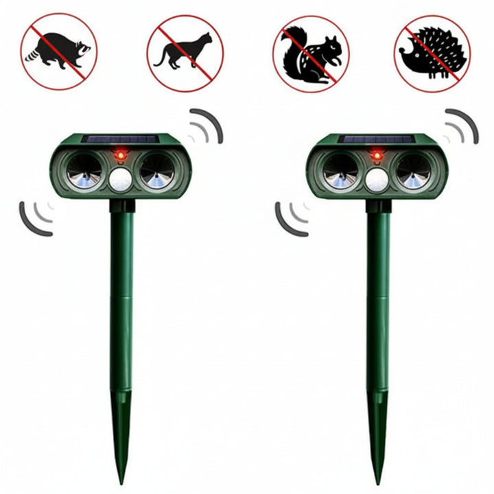 Animal Deterrent Device Solar-Powered | Motion-Sensor Ultrasonic Repellent | Weatherproof Wireless Garden Protection 3