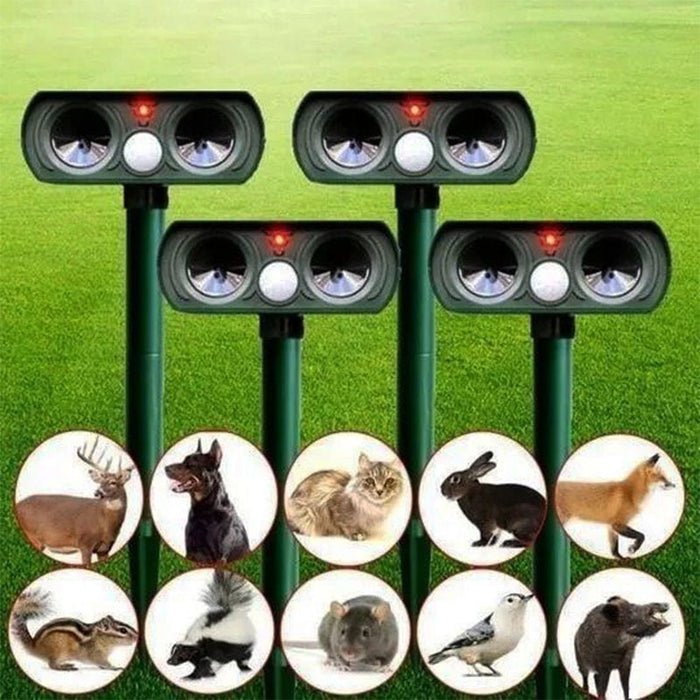 Animal Deterrent Device Solar-Powered | Motion-Sensor Ultrasonic Repellent | Weatherproof Wireless Garden Protection 2