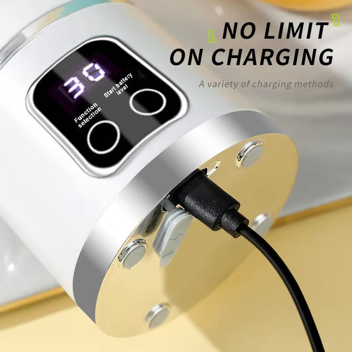 Portable Blender for Smoothies | 8-Blade All-Copper Motor | USB Rechargeable 1500mAh Battery, 450ml Cordless Blender Bottle 6