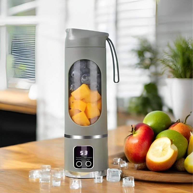 Portable Blender for Smoothies | 8-Blade All-Copper Motor | USB Rechargeable 1500mAh Battery, 450ml Cordless Blender Bottle 2