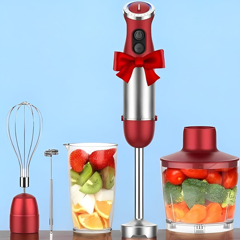 5-in-1 Immersion Handheld Blender Set | 1000W Copper Motor, 12 Speeds + Turbo | Stainless Steel Blades for Smoothies &amp; Soups 1