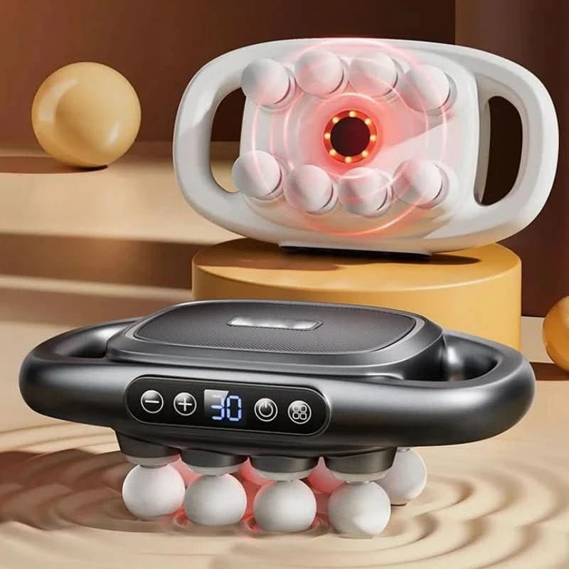 Body Massager Handheld Massage Gun Electric Portable Dual Handles LED - Image 2