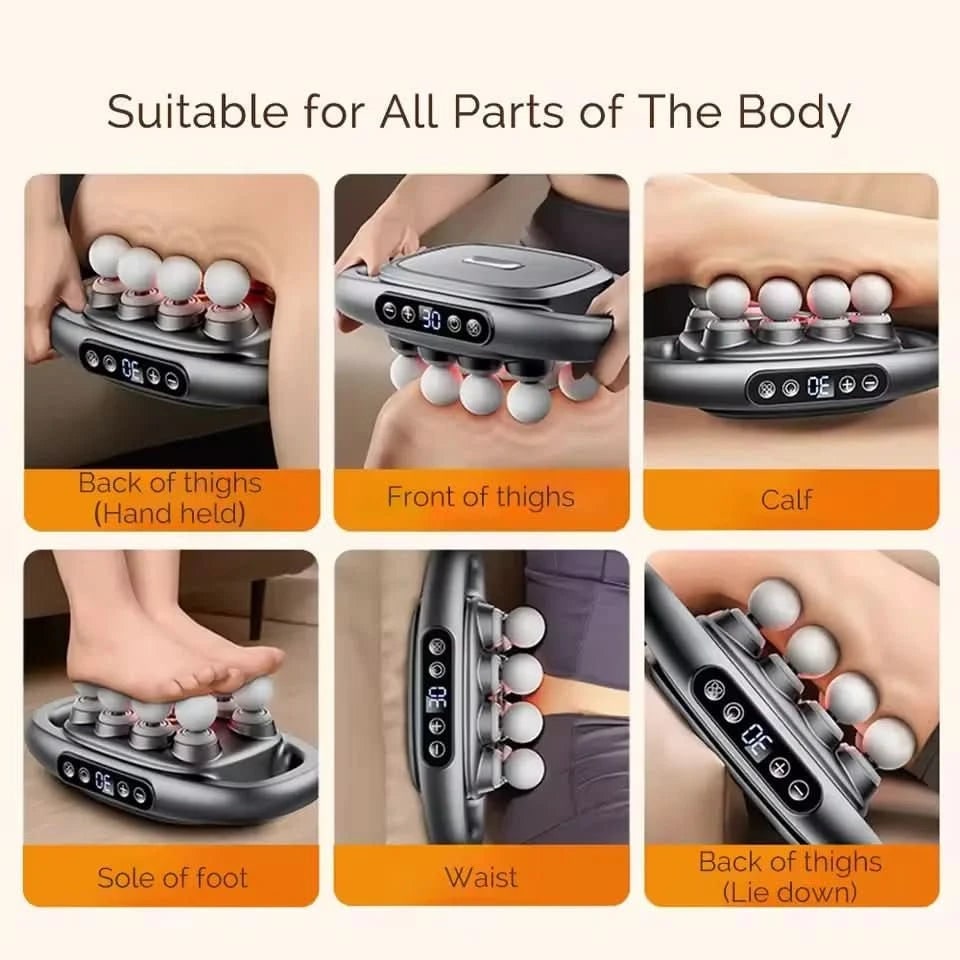 Body Massager Handheld Massage Gun Electric Portable Dual Handles LED - Image 5