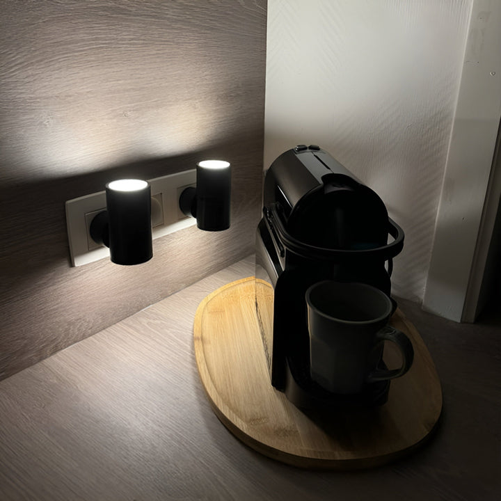 Plug-in LED Night Lamp ABS Plastic | Rotary Dial Dimmer, Warm White Glow | Compact Socket Light for Hallway, Bedroom, Bathroom 8
