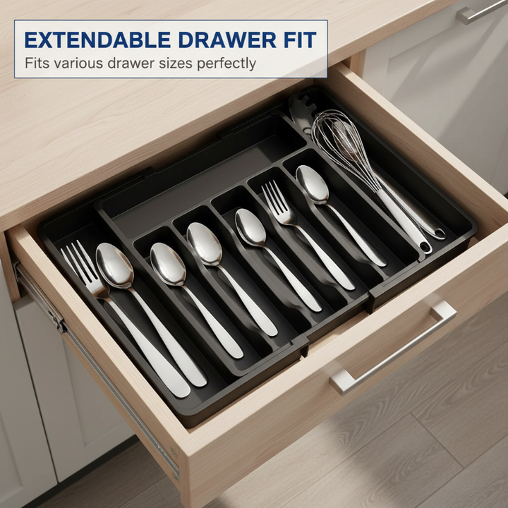 Adjustable Drawer Organiser Expandable Divided with Non-Slip Base 4
