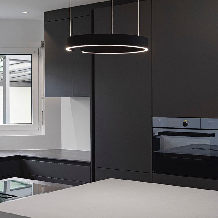 LED Pendant Ceiling Light Metal &amp; Acrylic Dome 40/60/80 cm | Black, Gold, Rose Gold, White | Dimmable, 3 Colour Temperatures 16