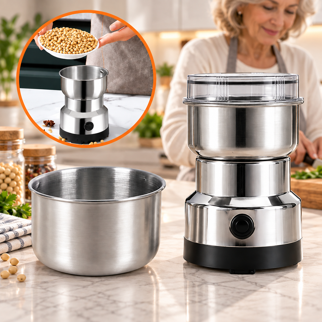 Electric Spice Grinder Stainless Steel Push-Button with Removable Blades 3