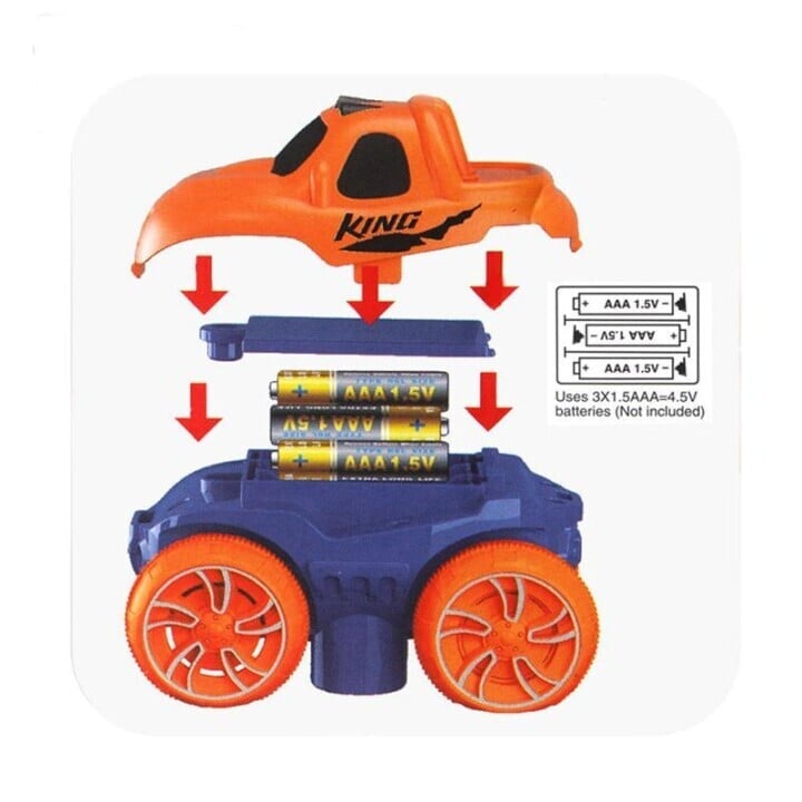 Racing Track Toy Flexible Magnetic Snap-Together Kids with LED Cars 5