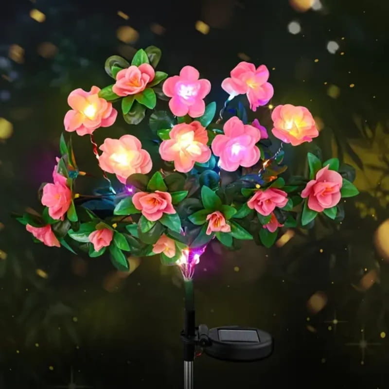 Mood Lighting Garden Flower Stakes Solar Weatherproof with Two Light Modes 10