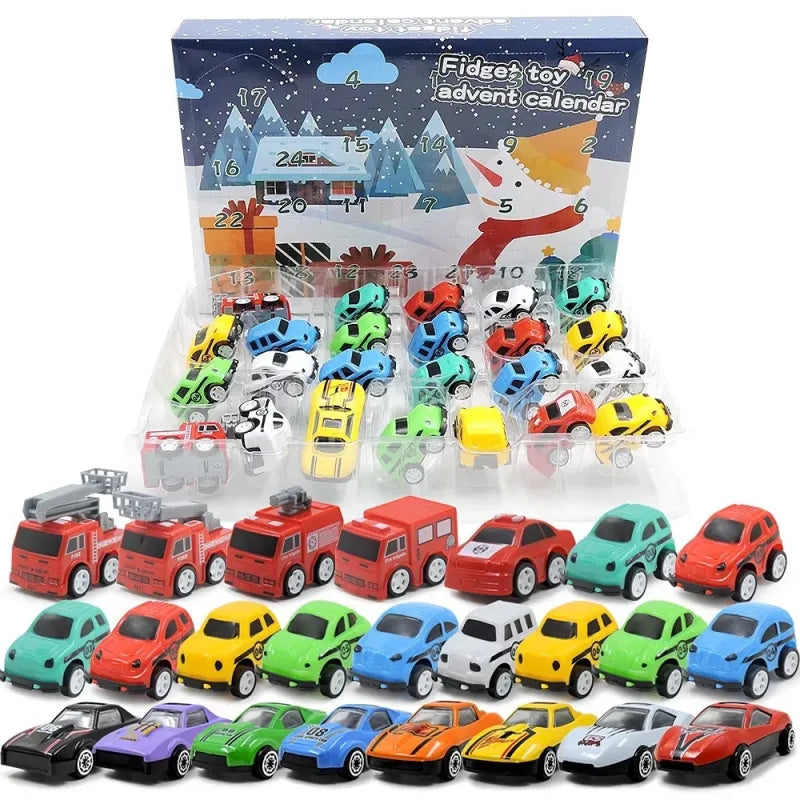 Vehicle Advent Calendar Alloy Construction Rescue Toy with Moving Parts 3