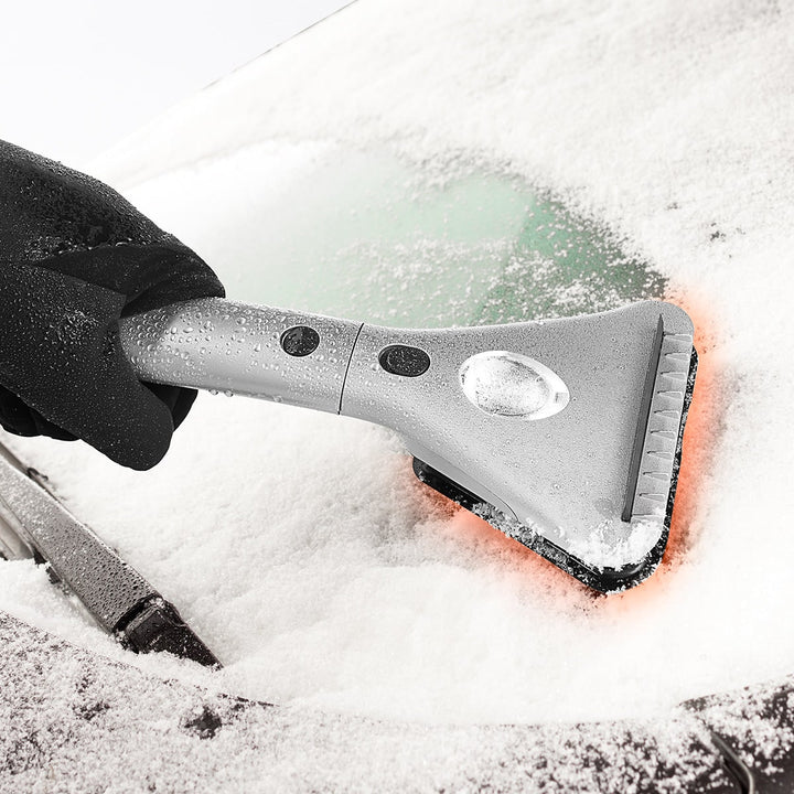 Car Ice Scraper Heated Windshield Extendable LED Portable Winter Electric - Image 1