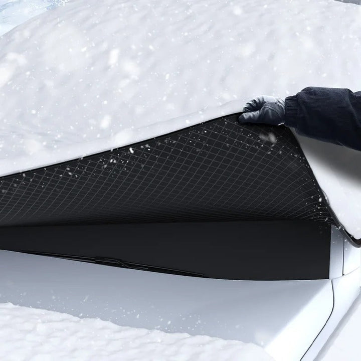 Car Snow Cover Windshield Protector with Magnetic Attachment and Side Mirror - Image 4