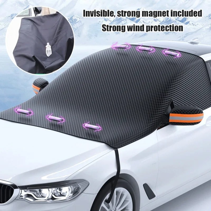 Car Snow Cover Windshield Protector with Magnetic Attachment and Side Mirror - Image 6