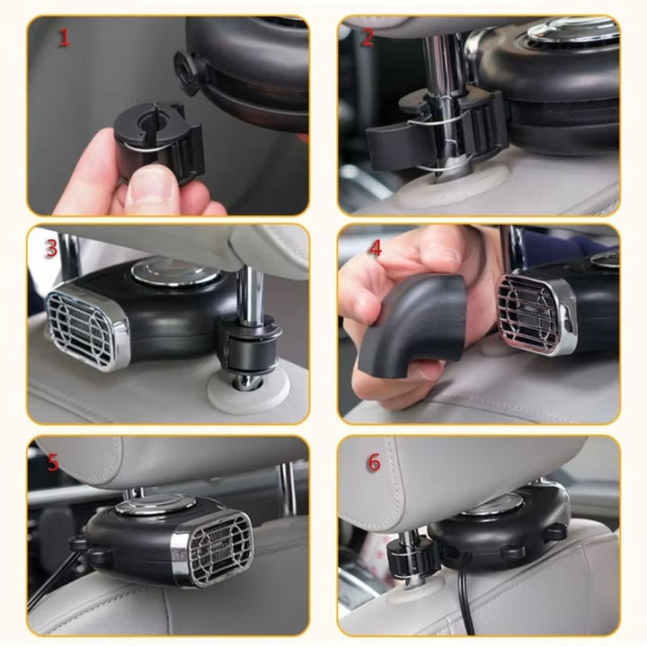 12V Car Heater | 360° Rotating Bracket, Dual Heat &amp; Cool Modes | Fast Windscreen Defrost, Defog &amp; Demist for Winter Driving 6