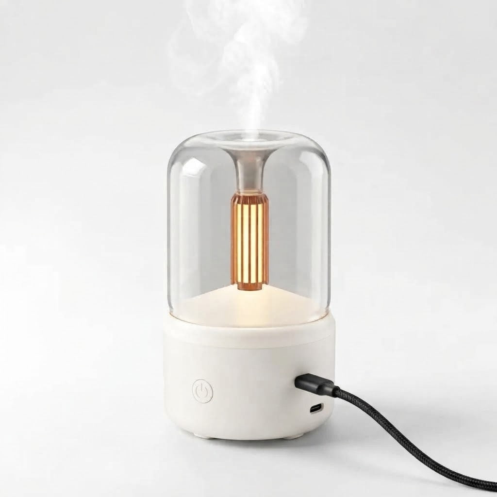 Candlelight Aroma Diffuser Humidifier Ultrasonic Mist USB 6