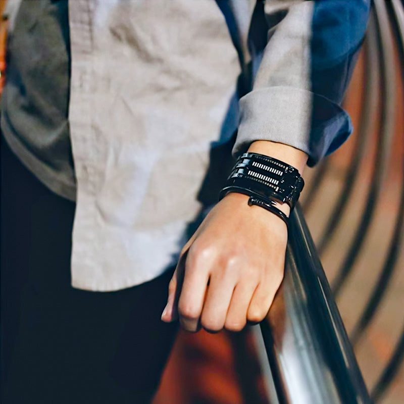 Binary LED Watch Alloy Water-Resistant with Scratch-Resistant Glass 8