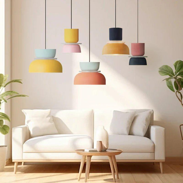 Pendant Lamp Metal | Nordic Curved Design with Built-In LED | Warm Ambient Lighting for Kitchens and Dining Rooms 3