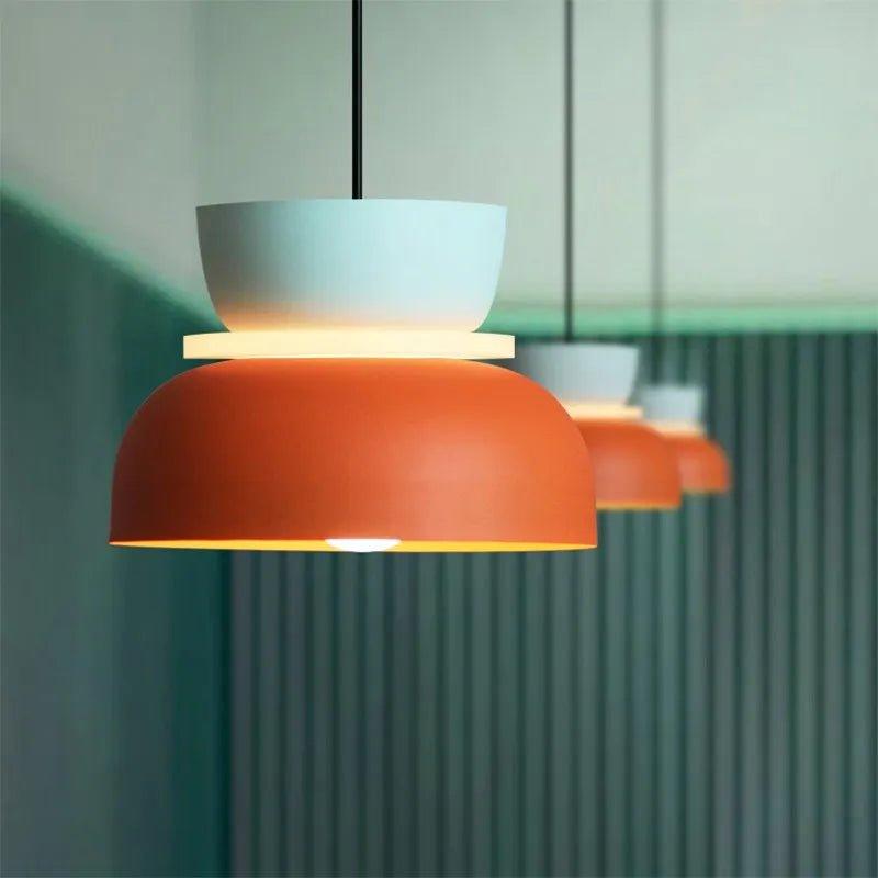 Pendant Lamp Metal | Nordic Curved Design with Built-In LED | Warm Ambient Lighting for Kitchens and Dining Rooms 9