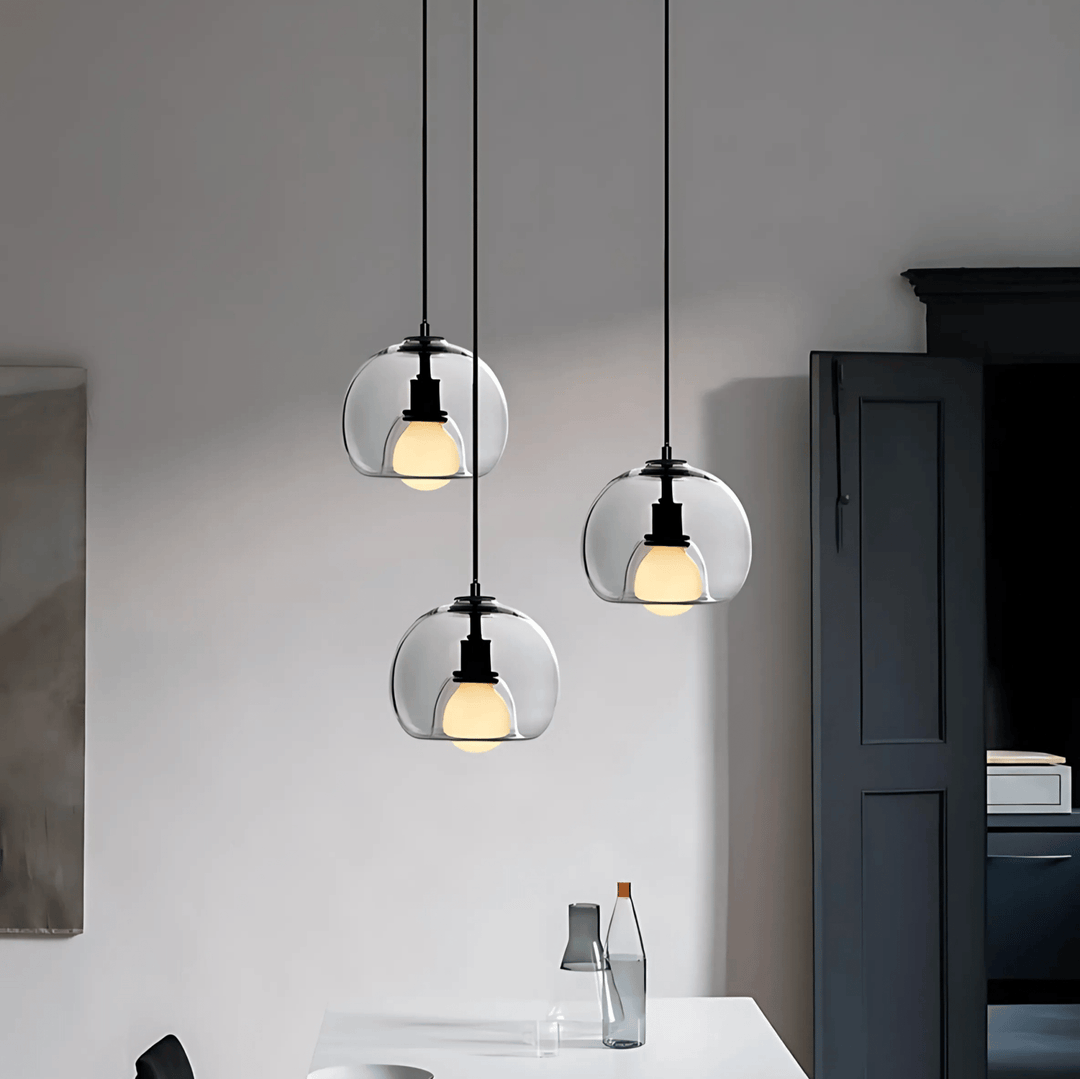 Handblown Glass Pendant Light | Modern Minimalist Ceiling Fixture | Dimmable Ambient Lighting for Kitchens &amp; Lounges 10