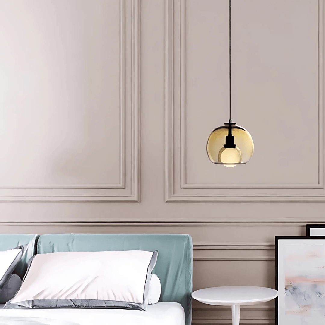 Handblown Glass Pendant Light | Modern Minimalist Ceiling Fixture | Dimmable Ambient Lighting for Kitchens &amp; Lounges 9