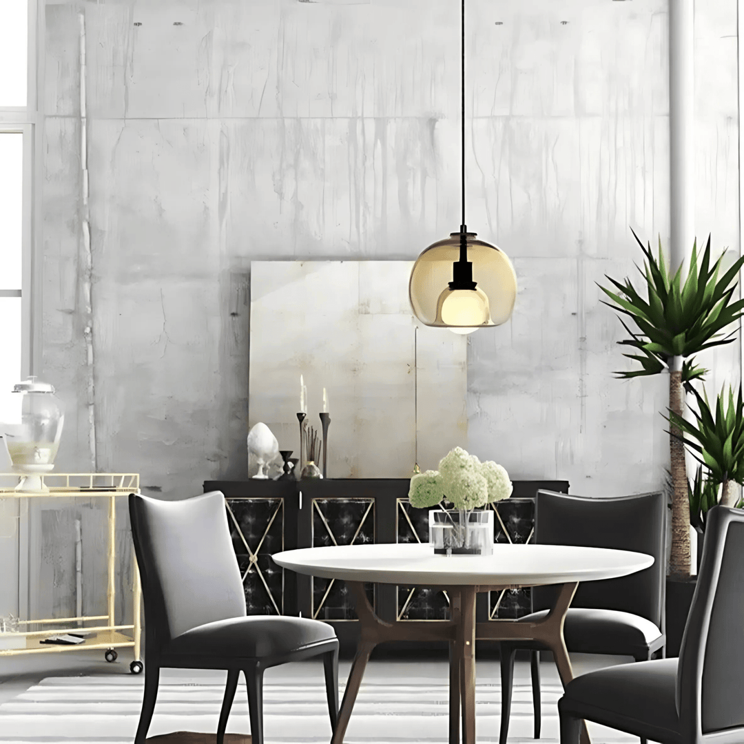Handblown Glass Pendant Light | Modern Minimalist Ceiling Fixture | Dimmable Ambient Lighting for Kitchens &amp; Lounges 4