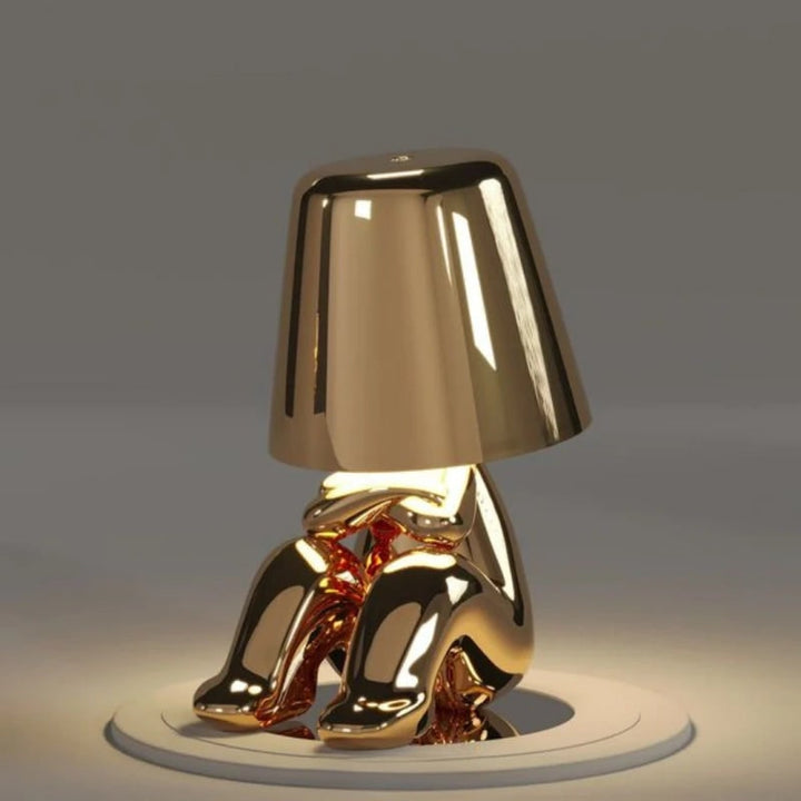 Cordless Table Lamp Rechargeable LED USB Metal Figure Sitting Standing Poses Thinker - Image 14