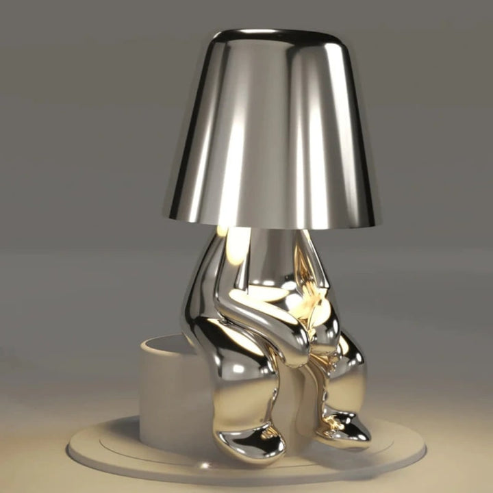 Cordless Table Lamp Rechargeable LED USB Metal Figure Sitting Standing Poses Thinker - Image 17