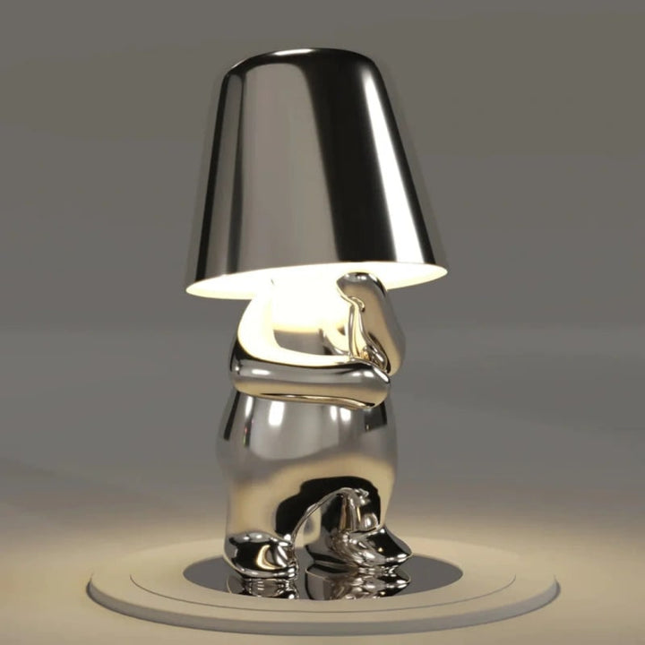 Cordless Table Lamp Rechargeable LED USB Metal Figure Sitting Standing Poses Thinker - Image 18
