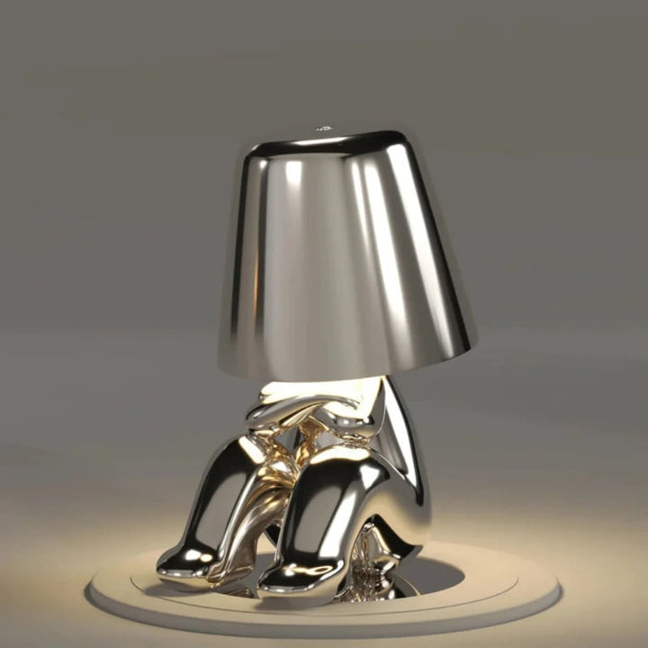Cordless Table Lamp Rechargeable LED USB Metal Figure Sitting Standing Poses Thinker - Image 19