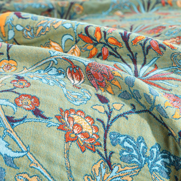 Cotton Blanket Reversible Throw Soft Woven Quilt - Image 4